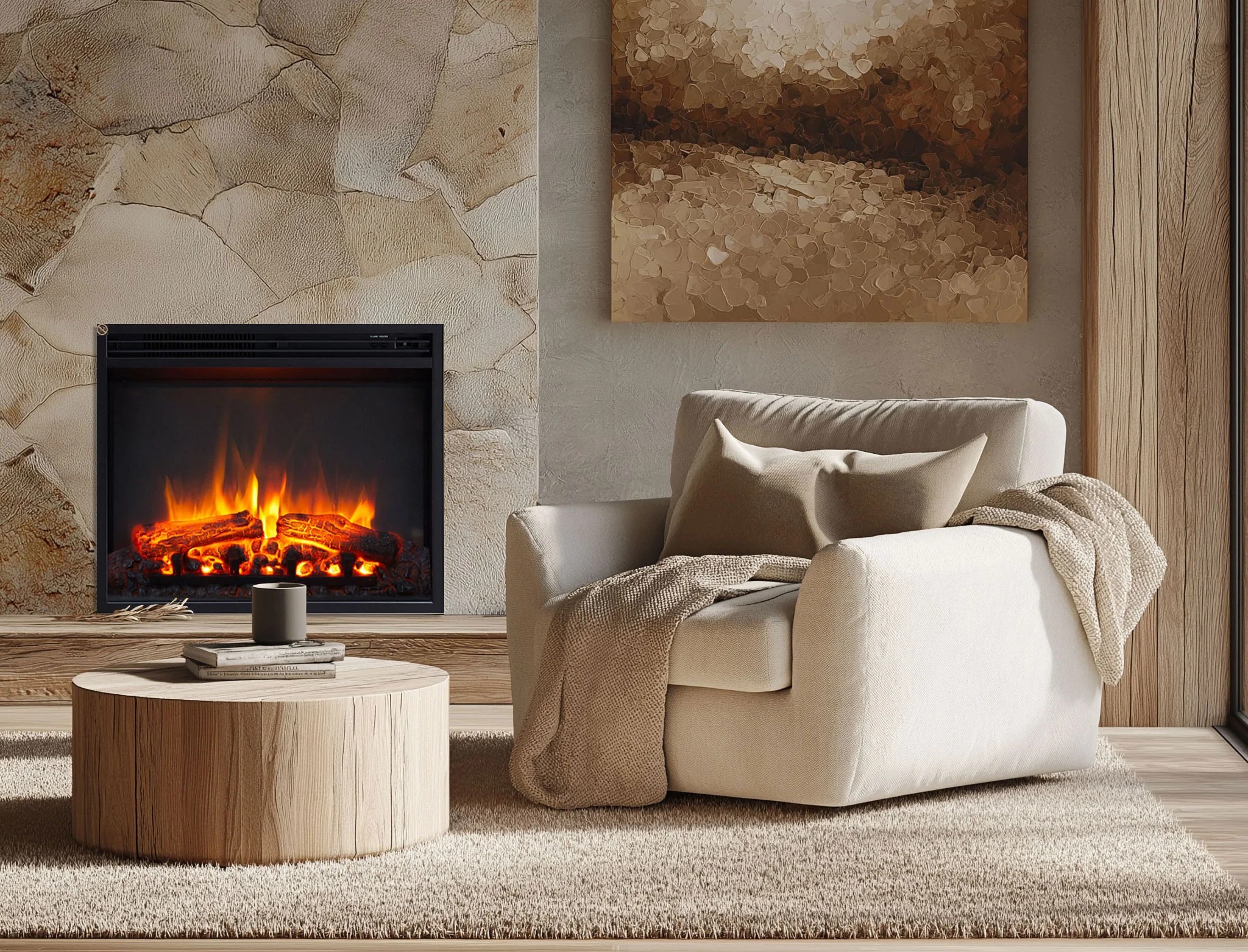 Stella 2000W 23" Electric Fireplace Insert (Tall Model)