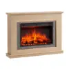 Opal Natural Oak Mantel Electric Fireplace Suite with 27 Inch Stella Insert - Image 3