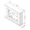 Opal Natural Oak Mantel Electric Fireplace Suite with 27 Inch Stella Insert - Image 7