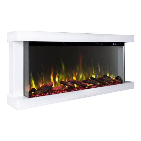 Triora Floating 3 Sided Wall Mounted Electric Fireplace - Smartphone Control - Image 4
