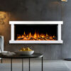 Triora Floating 3 Sided Wall Mounted Electric Fireplace - Smartphone Control