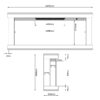 Triora Floating 3 Sided Wall Mounted Electric Fireplace - Smartphone Control - Image 5