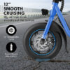 VALK Electric Scooter 12 inch Foldable Travel Adult w/ Seat eScooter Blue - Image 9
