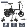 1000W Foldable Electric Bike 48V 14" Removable Lithium Battery - Image 24