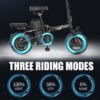 1000W Foldable Electric Bike 48V 14" Removable Lithium Battery - Image 4