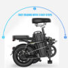 1000W Foldable Electric Bike 48V 14" Removable Lithium Battery - Image 6