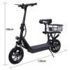 Portable Electric Scooter 50km/h 1500W Motor Foldable 12" Off Road Scooter Bike - Image 2
