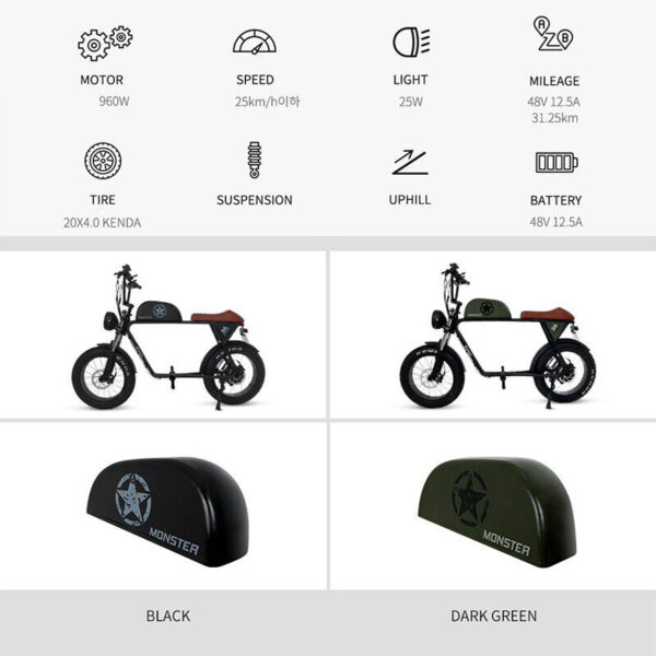 Electric Bike Scooter 800W Waterproof Off-Road Bicycle IPX4 Gift MONSTER Xmas - Image 6