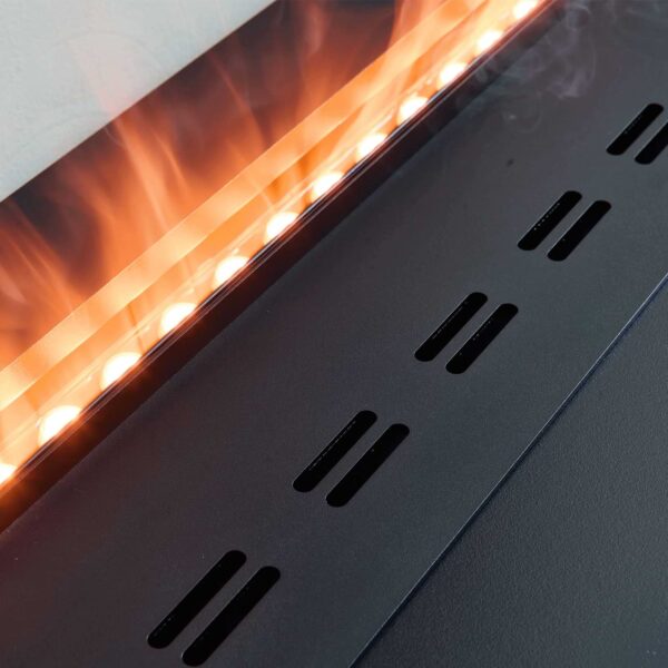 Cavallo White Marble Veneer with Water Vapour Electric Fireplace Mantel Suite – Smartphone Control - Image 11