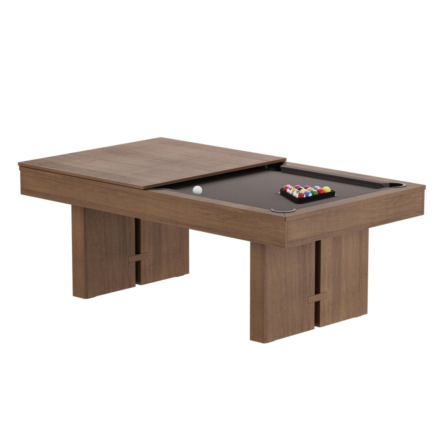 Ivanhole 7FT Luxury Slate Pool Table – Solid wood build with real leather pockets, perfect for compact entertainment rooms
