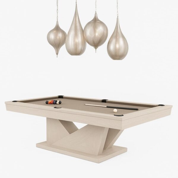 Lorien Luxury Slate Pool Table in solid oak with sculptural leg design