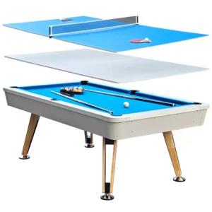Dining Pool Tables - High Quality MDF Design 103 Lorne Dining Pool Table - 7FT 3IN1 (Blue Felt)