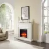 Spectrum 2000W Electric Fireplace Heater White Mantel Suite with 23" Solara Insert - Image 5