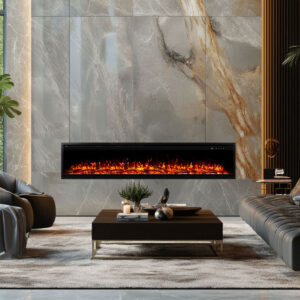 Harmony 1500W 72 inch Recessed / Wall Mounted Electric Fireplace