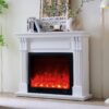 Belgrave 30" Electric Fireplace Heater White Mantel Suite – Smartphone Control - Image 3