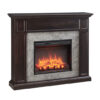 Pearl 2000W Electric Fireplace Heater Espresso Oak Mantel Suite - Image 3