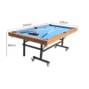 CUETIQ 7FT Foldable Pool Table Half KD Wood Blue - Image 2