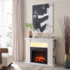 Quartz 2000W Electric Fireplace Heater White Mantel Suite - Image 3