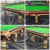 QUESLA 12FT Billiard Table Solid Pine Frame, Copper Pockets, Bluestone Slate Surface, Free Accessories Package - Image 3
