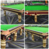 QUESLA 12FT Billiard Table Solid Pine Frame, Copper Pockets, Bluestone Slate Surface, Free Accessories Package - Image 4