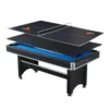 CUETIQ 6FT 3-in-1 Billiard Table Pool Ping Pong Desk