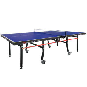 DOUBLE FISH 301 18mm Black&Blue Indoor Foldable Table Tennis/Ping Pong Table - Bats Ball Net ITTF Approve