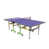 DOUBLE FISH K3 Indoor 18mm Blue Foldable Solo Play Table Tennis Pingpong Table-Bats Balls Net ITTF Approve