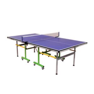 DOUBLE FISH K3 Indoor 18mm Blue Foldable Solo Play Table Tennis Pingpong Table-Bats Balls Net ITTF Approve