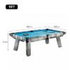 QUESLA L041 7/8/9FT Marble Top Billiard Table Transparent Tempered Glass Frame - Image 9