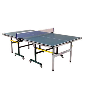 DOUBLE FISH K2 Indoor 15mm Blue Foldable Solo Play Table Tennis Pingpong Table-Bats Balls Net ITTF Approve