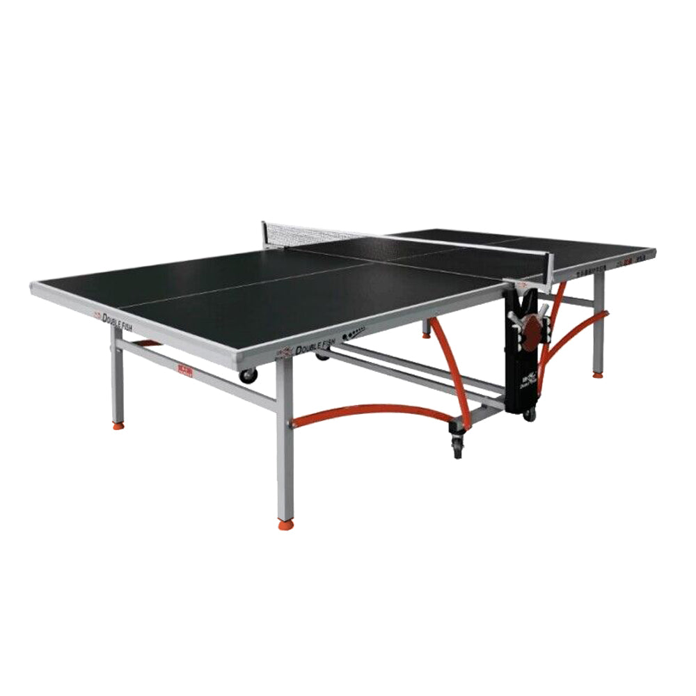 DOUBLE FISH 353 22mm Black Foldable Solo Play Indoor Table Tennis/Ping Pong Table - Bats Ball Net ITTF Approve 2 DOUBLE FISH 353 22mm Black Foldable Solo Play Indoor Table Tennis/Ping Pong Table - Bats Ball Net ITTF Approve - Image 2