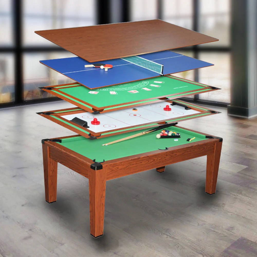 CUETIQ M8401 6.4FT 5-In-1 Pool Table with Dining Top 3 CUETIQ M8401 6.4FT 5-In-1 Pool Table with Dining Top - Image 3