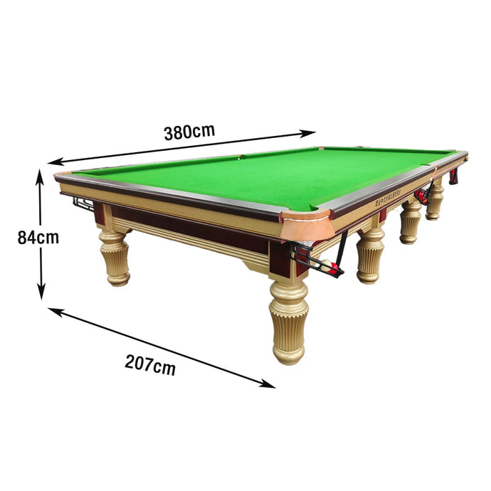 QUESLA 12FT Billiard Table Solid Pine Frame, Copper Pockets, Bluestone Slate Surface, Free Accessories Package 5 QUESLA 12FT Billiard Table Solid Pine Frame, Copper Pockets, Bluestone Slate Surface, Free Accessories Package - Image 5