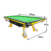 QUESLA 9FT High-End Billiard Table - Oak Carbon Fiber Rail, Precision Slate Surface, Colorful Underframe, Free Accessories Package - Image 6