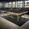 DOUBLE FISH 266 25mm Gold&Black Foldable Solo Play Pro Indoor Table Tennis/Ping Pong Table - Bats Ball Net ITTF Approve - Image 4