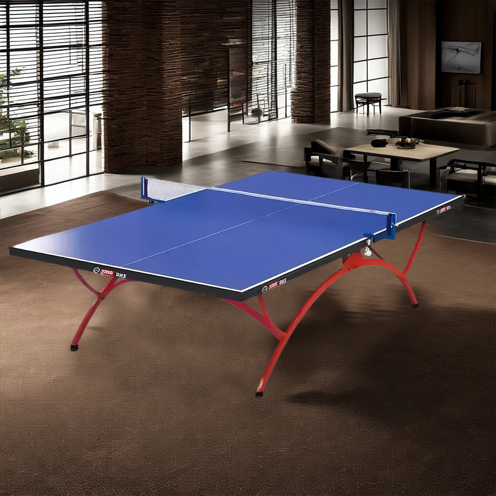DHS T3088 15mm Indoor Blue Table Tennis Pingpong Table - Bats Balls Net 4 DHS T3088 15mm Indoor Blue Table Tennis Pingpong Table - Bats Balls Net - Image 4