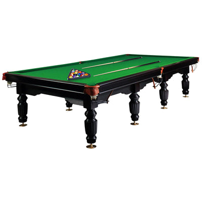 QUESLA 45mm Thickness Slate 12FT Luxury Snooker/Billiard Table - Black&Green 1 QUESLA 45mm Thickness Slate 12FT Luxury Snooker/Billiard Table - Black&Green