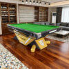 QUESLA 9FT Billiard Table - Durable Slate Surface, Carbon Fiber Rail, Alloy Pockets, Smooth Ball Return System, Free Accessories Package - Image 3