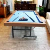 CUETIQ 7FT Foldable Pool Table Half KD Wood Blue - Image 3