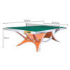 DOUBLE FISH VOLANT KING 2 25mm Orange&Green Pro Indoor Table Tennis/Ping Pong Table - Bats Ball Net ITTF Approve - Image 6