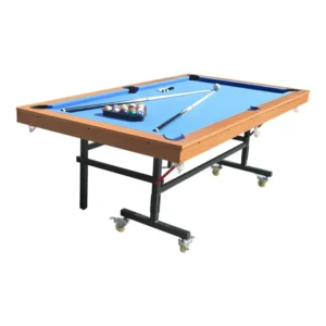 CUETIQ 7FT Foldable Pool Table Half KD Wood Blue