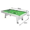CUETIQ 8FT Outdoor Waterproof Pool Table - Carbon Steel Frame, Aluminium Rails, White Body, Free Accessories Package - Green & Red - Image 5