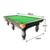 QUESLA 9FT Billiard Table - Solid Oak Frame, Bluestone Slate Surface, Durable Copper Pockets, Free Accessories Package - Image 5