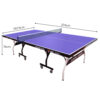 DOUBLE FISH 2028S 18mm Black&Blue Foldable Solo Play Indoor Table Tennis/Ping Pong Table - Bats Ball Net ITTF Approve - Image 6