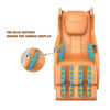 RELAXA X10 WarmBack Function Shell Handrail Design Massage Chair-WhiteOrange/BlueGrey - Image 4