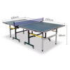 DOUBLE FISH K2 Indoor 15mm Blue Foldable Solo Play Table Tennis Pingpong Table-Bats Balls Net ITTF Approve - Image 7