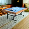 CUETIQ 7FT Foldable Pool Table Half KD Wood Blue - Image 5