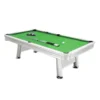 CUETIQ 8FT Outdoor Waterproof Pool Table - Carbon Steel Frame, Aluminium Rails, White Body, Free Accessories Package - Green & Red - Image 6
