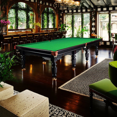 QUESLA 45mm Thickness Slate 12FT Luxury Snooker/Billiard Table - Black&Green 5 QUESLA 45mm Thickness Slate 12FT Luxury Snooker/Billiard Table - Black&Green - Image 5