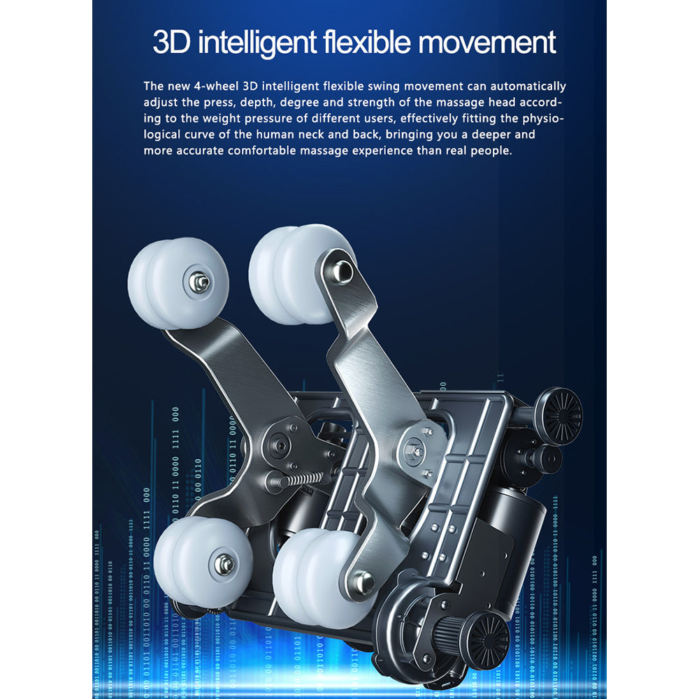 RELAXA- L27 SL Track Electric Massage Chair with Zero Gravity - Blue 7 RELAXA- L27 SL Track Electric Massage Chair with Zero Gravity - Blue - Image 7